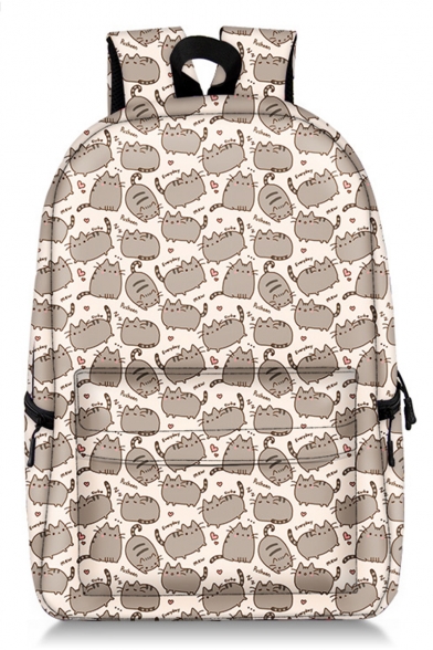 Cute Cartoon Cat Printed Large Capacity School Bag Backpack 28*14*47 CM