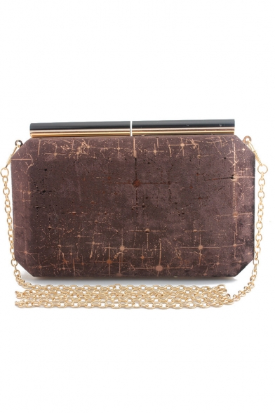 Fashion Vintage Printed Evening Clutch Bag with Chain Strap for Women 21*4*13.5 CM