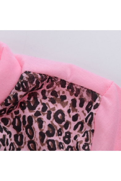 Popular Leopard Letter I'M READY FOR THE WEEKEND Pattern Round Neck Leisure Sweatshirt