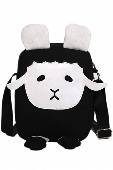 Cute Cartoon Sheep Pattern Crossbody Messenger Bag 20*6*15 CM