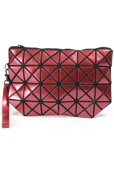 Hot Fashion Geometric Diamond Pattern Patent Leather Clutch Bag 24.5*16 CM