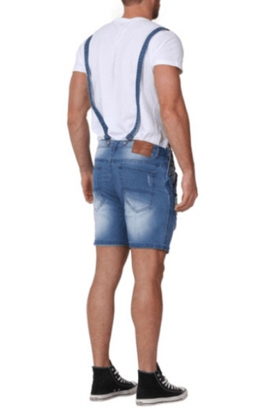 mens denim short overalls