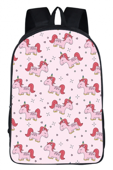 Popular Fashion Letter Unicorn Starry Sky Printed Large Capacity School Bag Leisure Backpack 29*12*46 CM