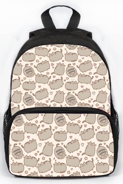 Cute Cartoon Cat Allover Printed School Bag Backpack 25*11*34 CM