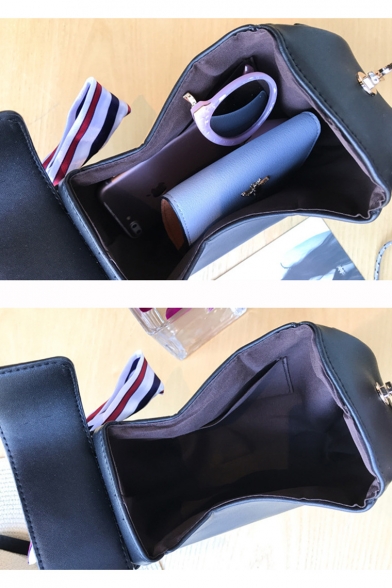 Designer Striped Silk Scarf Bow Tied Round Lantern Bag Handbag 10*17*16 CM