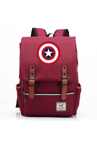Fashion Large Capacity Star Shield Printed Laptop Bag Casual School Backpack 29*13.5*43 CM