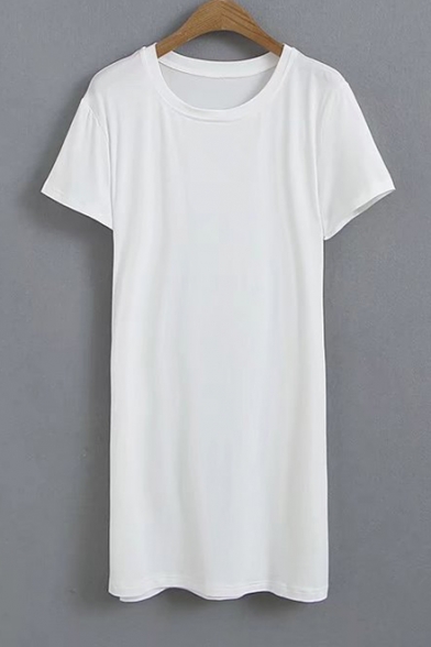 basic white t shirt dress