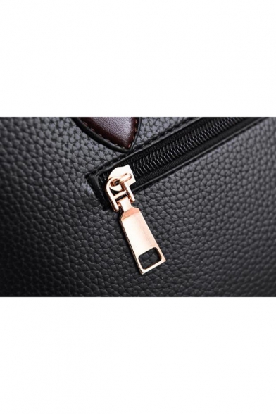 Glamorous Embroidery Thread Button Ribbon Plush Ball Embellishment Commuter Tote Handbag 32*13*23 CM