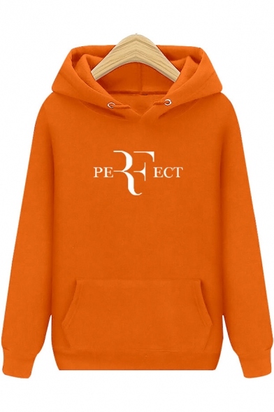 PERFECT Letter Long Sleeve Regular Fitted Hoodie with Pocket
