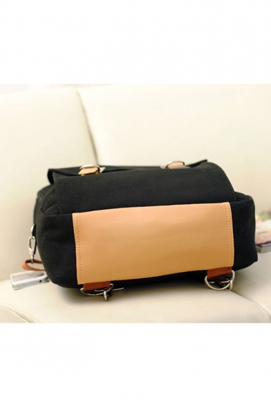 Cute Cartoon Totoro Printed Belt Buckle Zipper Canvas Laptop Bag School Backpack 37*29*9 CM