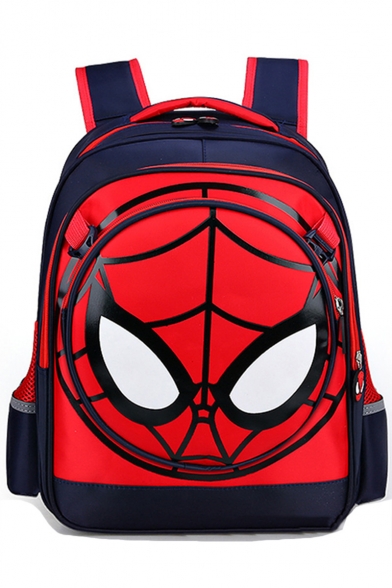 Hot Fashion Red Spider Web Printed Waterproof Backpack School Bag for Juniors 32*18*43 CM