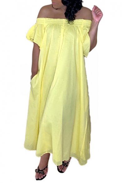 loose yellow dress