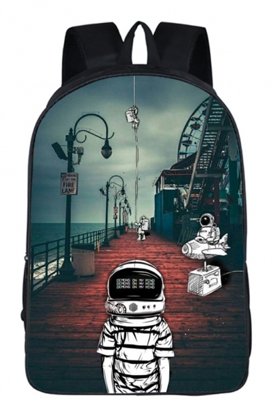 Popular Fashion Galaxy Space Astronaut Printed School Bag Backpack 29*16*42 CM