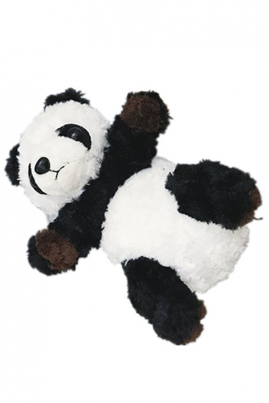Cute Cartoon Plush Panda Shape Black and White Crossbody Shoulder Bag
