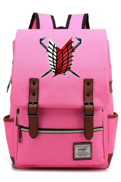 Fashion Large Capacity Logo Pattern Belt Buckle Laptop Bag Travel School Backpack 29*13.5*43 CM
