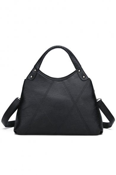 Minimalist Fashion Solid Color Large Capacity Soft Leather Satchel Shoulder Bag 33*14*33 CM