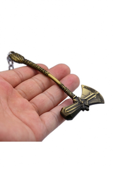 Popular Cool Film Battleaxe Shaped Metal Key Ring Pendant