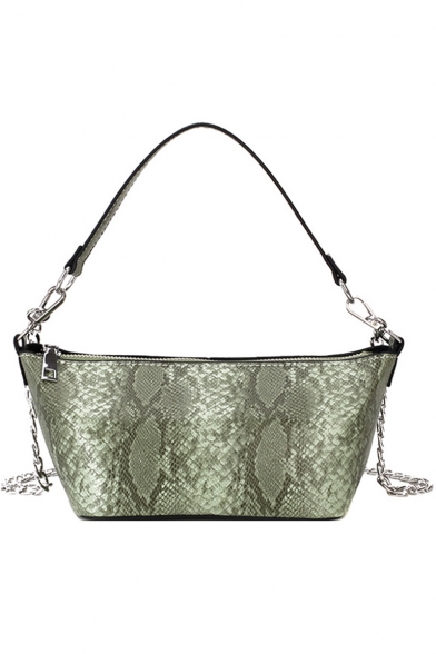 Hot Fashion Snakeskin Pattern Hobo Shoulder Tote Bag with Chain Strap 27*12*12.3 CM