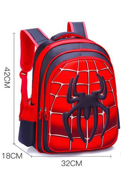 Hot Fashion Spider Printed Red School Bag Backpack For Students 32*18*42 CM