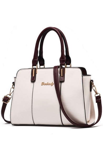 Simple Fashion Splicing Design Large Capacity Commuter Shoulder Handbag 29*12*20 CM