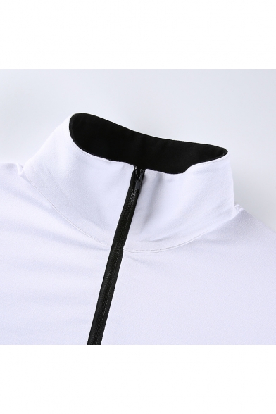 Girls Summer Hip Hop Cool Letter SUCHCUTE Printed Zipper Collar Drawcord Hem Cropped White Sweatshirt