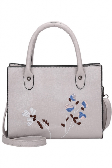 Cheap Fashion Floral Embroidery Pattern Shoulder Handbag 25*12*20 CM