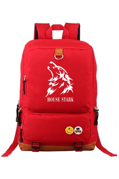 Hot Fashion Wolf Letter HOUSE STARK Printed Laptop Bag School Backpack 29*13*44 CM