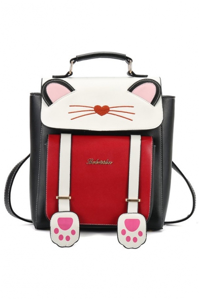 Lovely Cartoon Cat Shaped Handbag School Backpack 25*9*26 CM