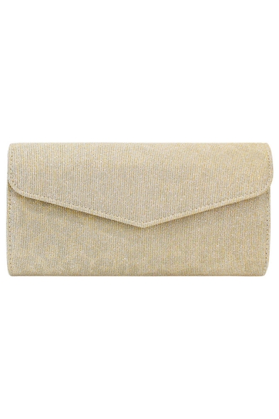 Simple Fashion Plain Glitter Evening Clutch Envelope Bag for Women 24*12.5*5.5 CM