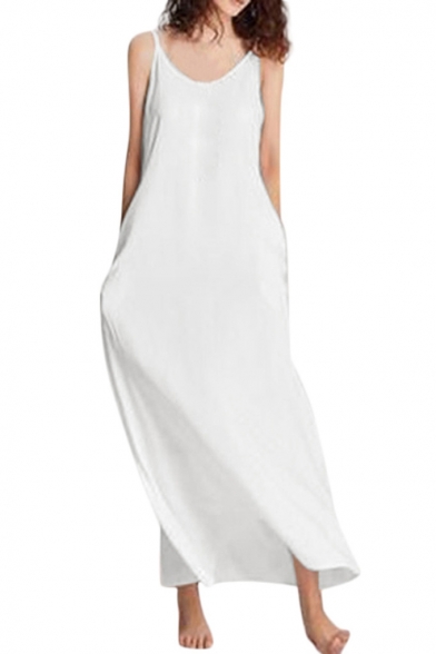 long white cotton slip