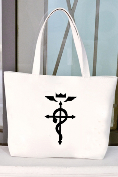 Popular Fashion Cosplay Printed Canvas School Shoulder Bag Leisure Tote Bag 31.5*31.5 CM