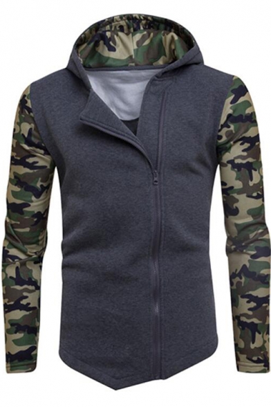 mens camo zip up hoodie