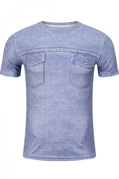 denim t shirts men's