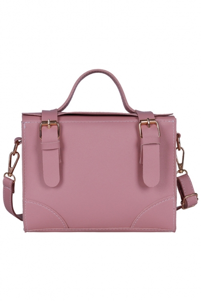 Cheap Fashion Plain Belt Buckle Briefcase Satchel Messenger Bag 20*17*7 CM