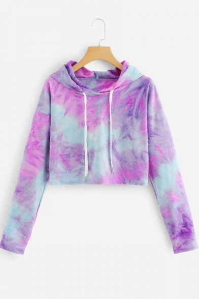 purple crop hoodie