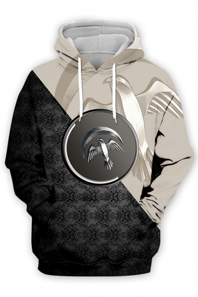 Hot Popular Game of Thrones House Badge Animal Printed Fashion Two-Tone Casual Sport Hoodie