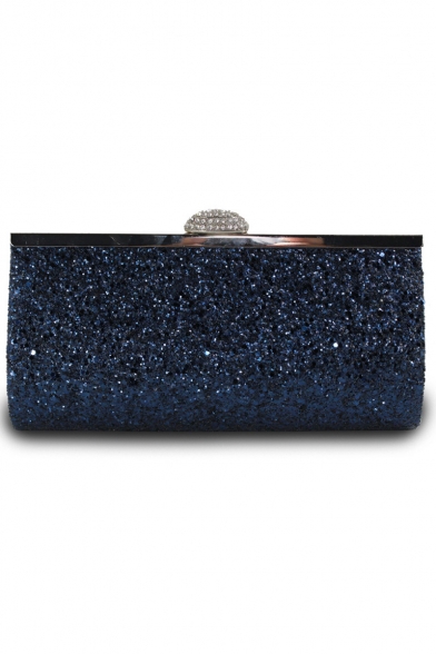 Luxury Rhinestone Buckle Glitter Evening Clutch Bag 23*12*4 CM