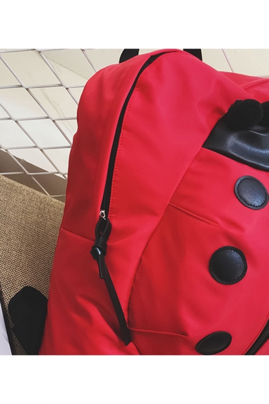 Stylish Ladybug Pattern Nylon Travel Varsity Backpack 39*28*12 CM