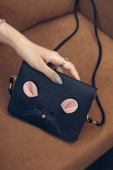 Cute Cartoon Mouse Pattern Square Crossbody Shoulder Bag