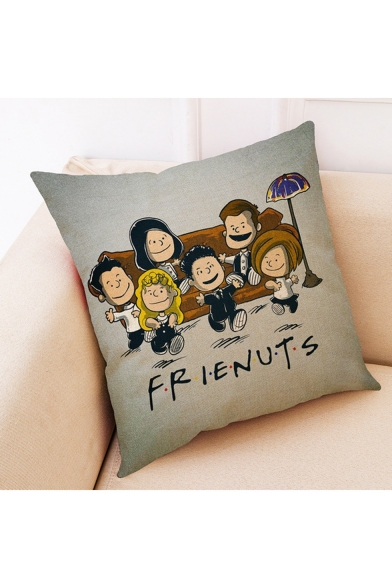 Popular Friends Cartoon Figure Comfort Linen Pillow 45*45