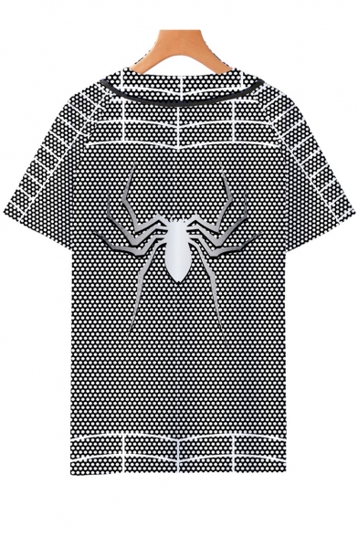 Cool Spider Quantum Battle Suit V-Neck Short Sleeve Button Down White Baseball Shirt