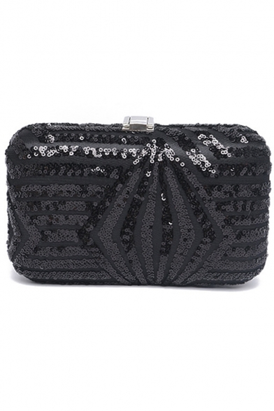 New Fashion Solid Color Sequined Evening Clutch Bag for Women 20*12 CM