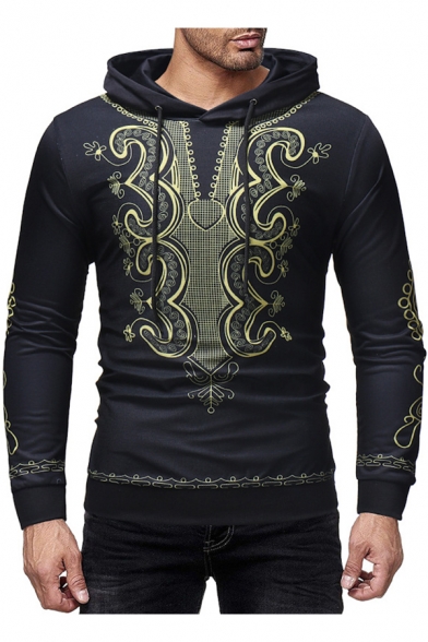 black slim fit hoodie men's