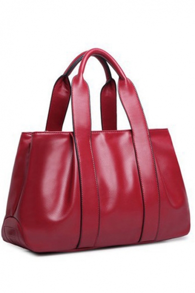 New Fashion Large Capacity Minimalist Solid Color Casual Tote Handbag 33*14*24 CM
