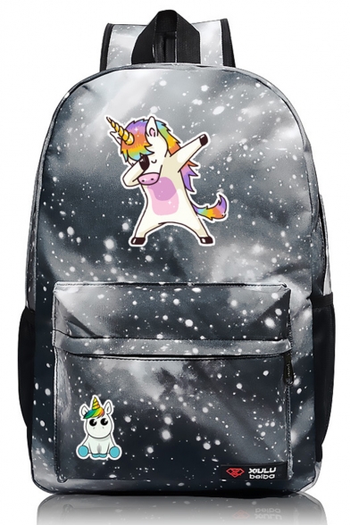 Fashion Galaxy Unicorn Print Oxford Cloth Backpack 45*31*13 CM