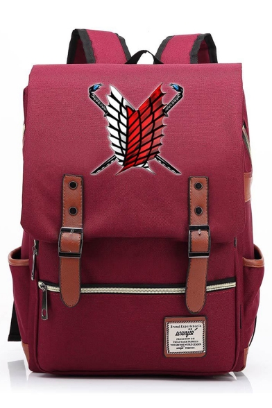 Fashion Large Capacity Logo Pattern Belt Buckle Laptop Bag Travel School Backpack 29*13.5*43 CM