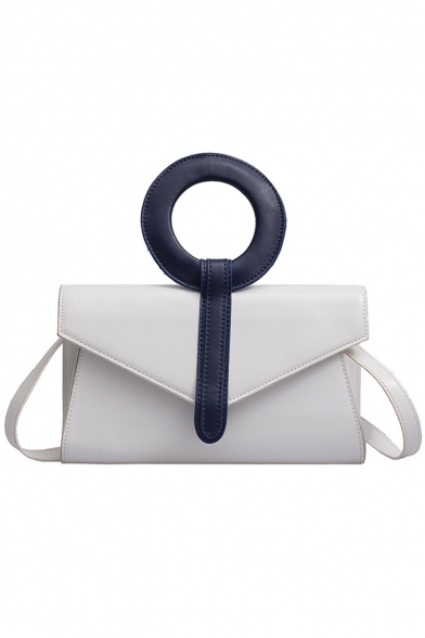 Stylish Color Block Top Handle Envelope Crossbody Bag 26*4*15 CM