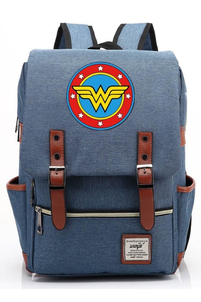 Fashion Large Capacity Logo Letter W Stars Printed Laptop Bag Casual School Backpack 29*13.5*43 CM