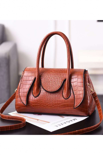 New Fashion Crocodile Pattern Commuter Tote Handbag for Women 33*16*20 CM