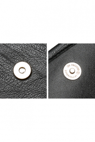 Stylish Colorblock Belt Buckle PU Leather Satchel Messenger Bag 21*9*15 CM